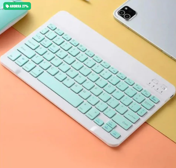 Teclado + Mouse Inalámbrico Recargable con Bluetooth para Tablet y Celular